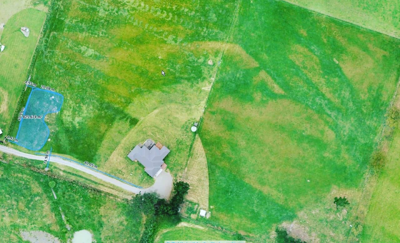 New Zealand pasture farmland drone aerial map New Zealand pasture farmland drone aerial map