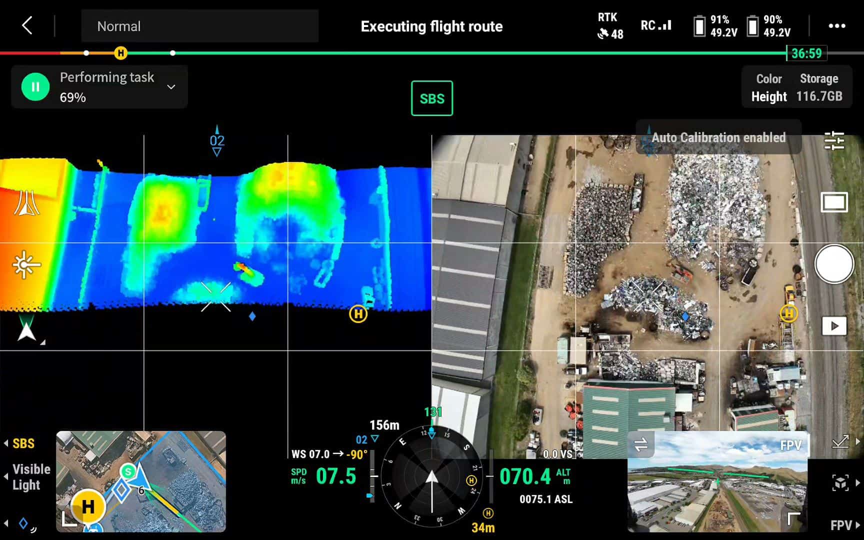 Live LiDAR point cloud scan building in real time during drone survey — Drones At Work Christchurch NZ